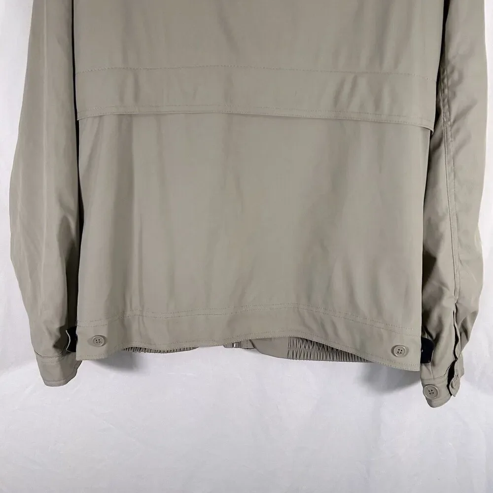 United State Olympic Committee Jacket Mens Medium Beige Full Zip Collared Pocket